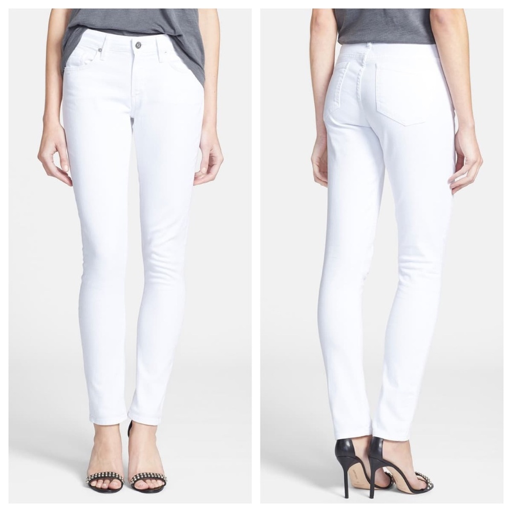 c of h white arielle midrise skinny jeans, size 29
